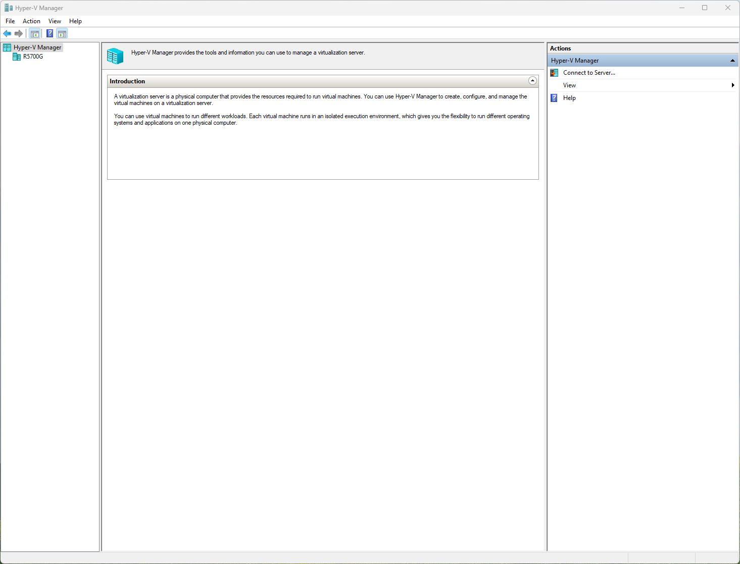 Hyper-V Manager