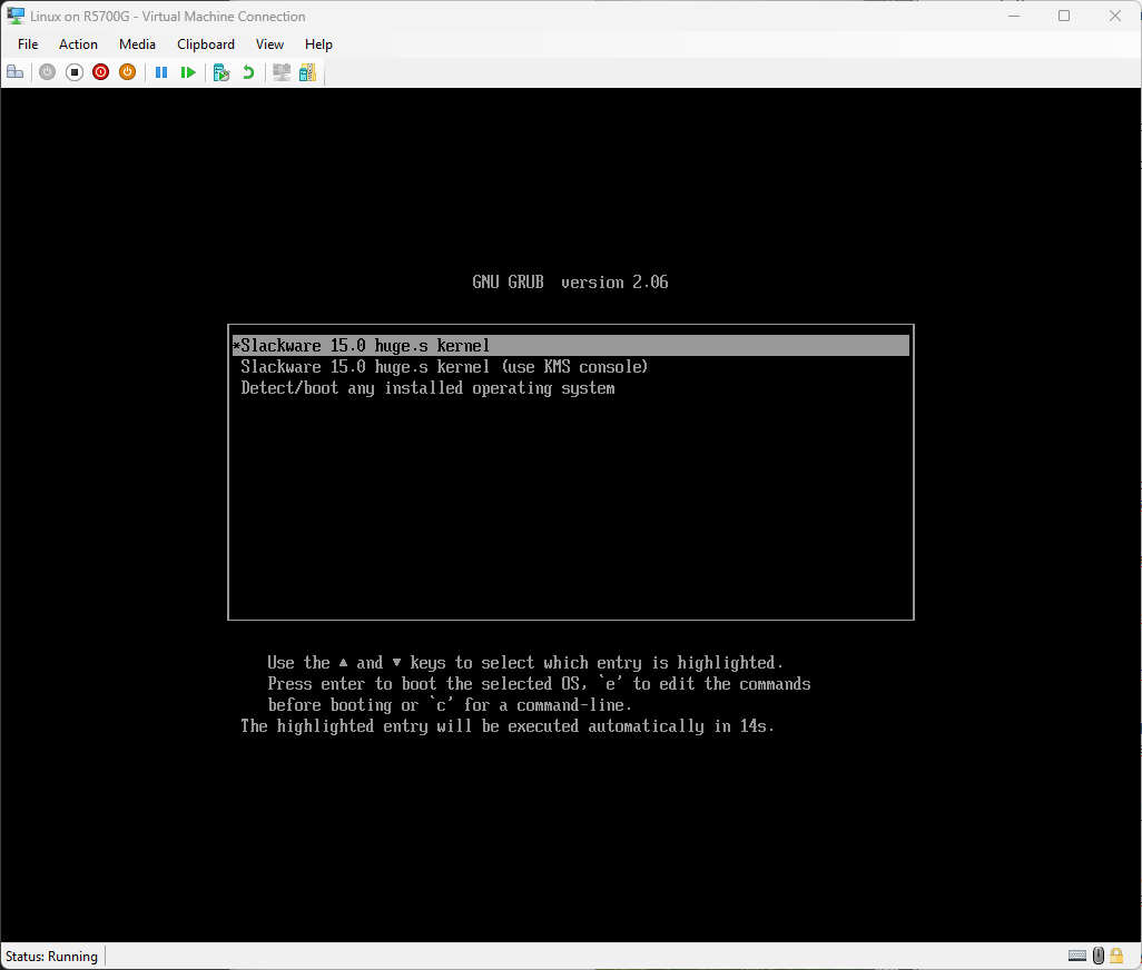Virtual machine booting