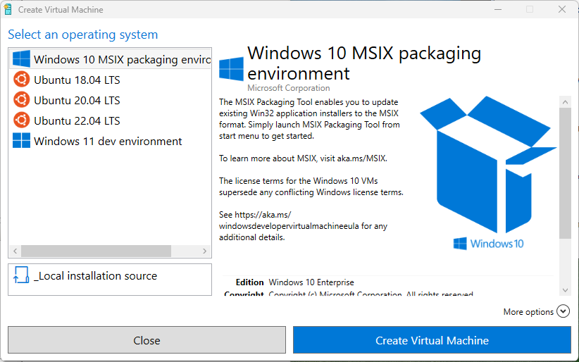 Create Virtual Machine